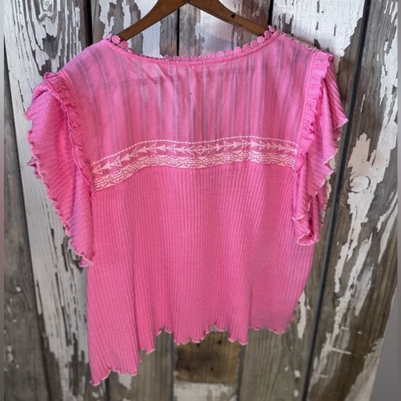Free People Pink Lemonade Combo Pink/Rose size Large NWT *Faded See Pictures* - Picture 9 of 9